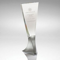 Large Tapered Silver & Crystal Tower Award
